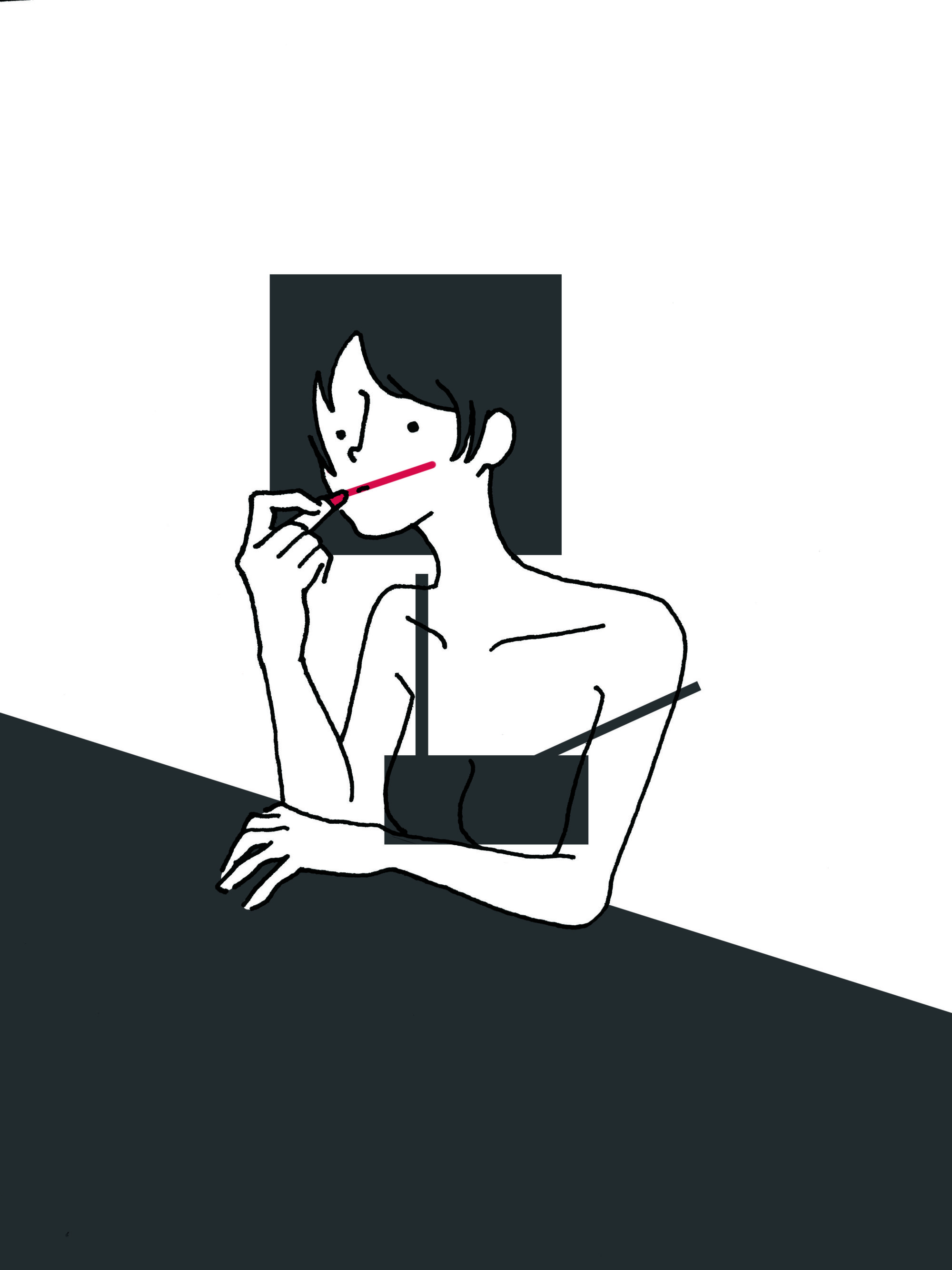 ルージュを引く女 2