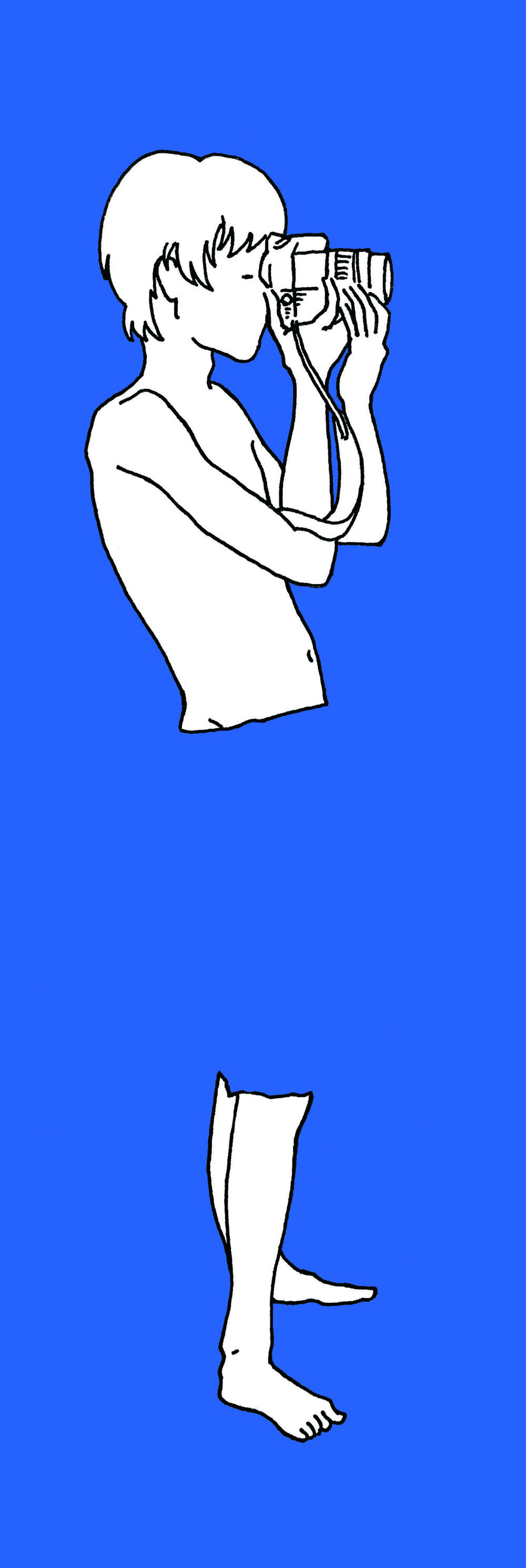 水着とカメラの男