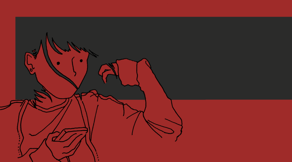 風に髪なびかせる女の子